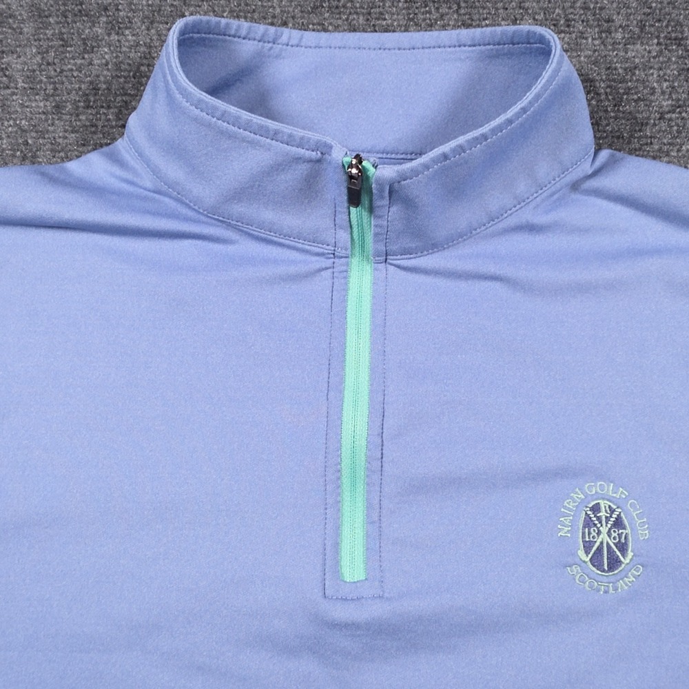 Peter Millar Perth Melange Pullover Mens M 1/4 Zip Nairn Golf Club Scotland